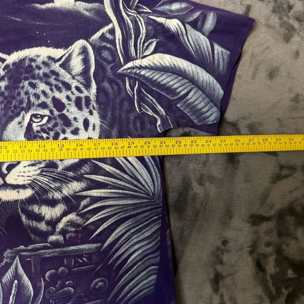 Vintage Harlequin Nature All Over Print T-Shirt Size Large Cheetah - Picture 5 of 7